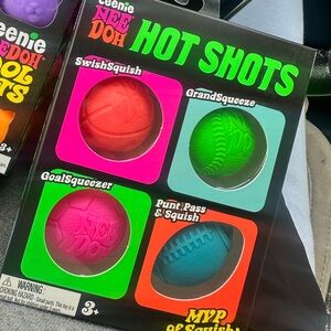 Teenie NeeDoh Hot Shots Squish Toy Set - Bright Multi